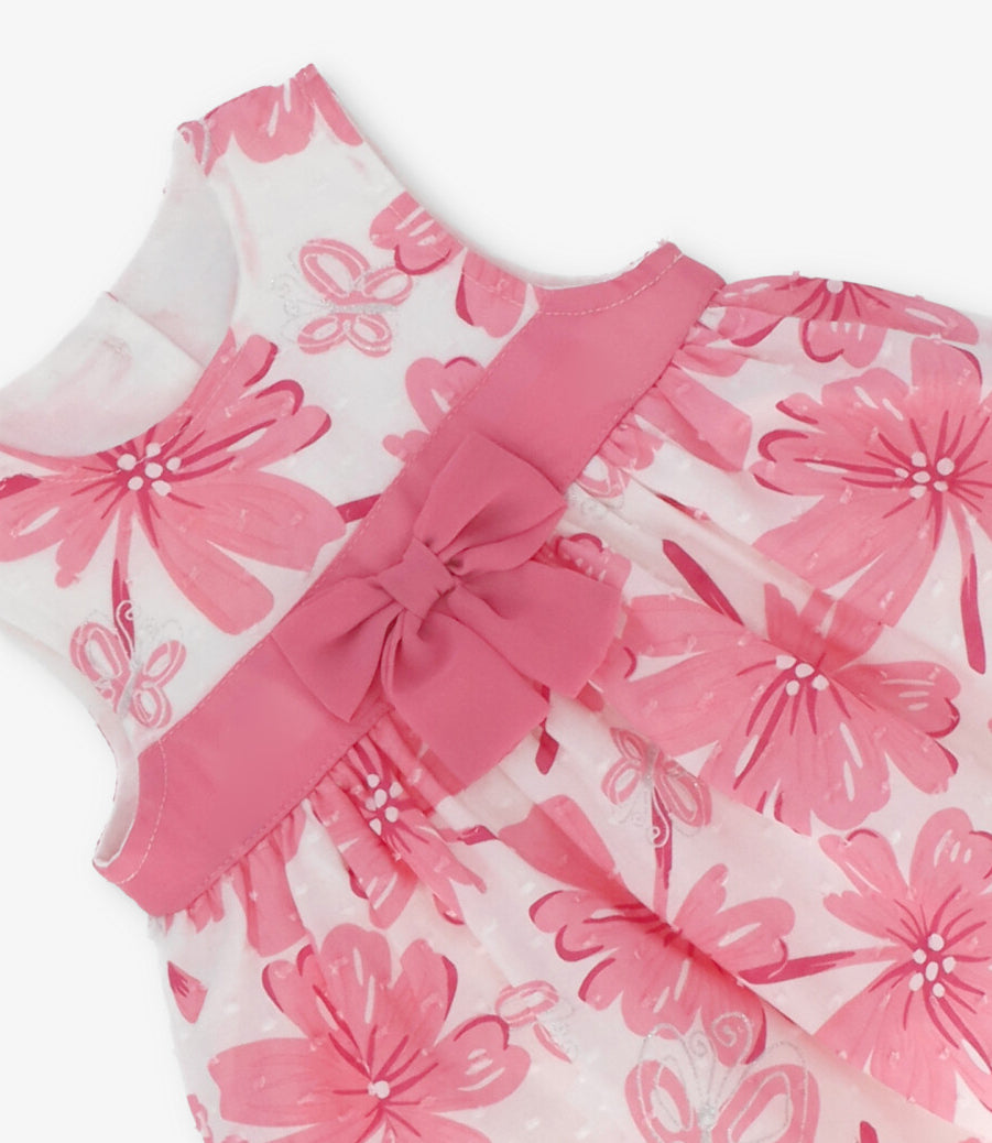 Vestido recién nacida floreado 0 meses / Rosado