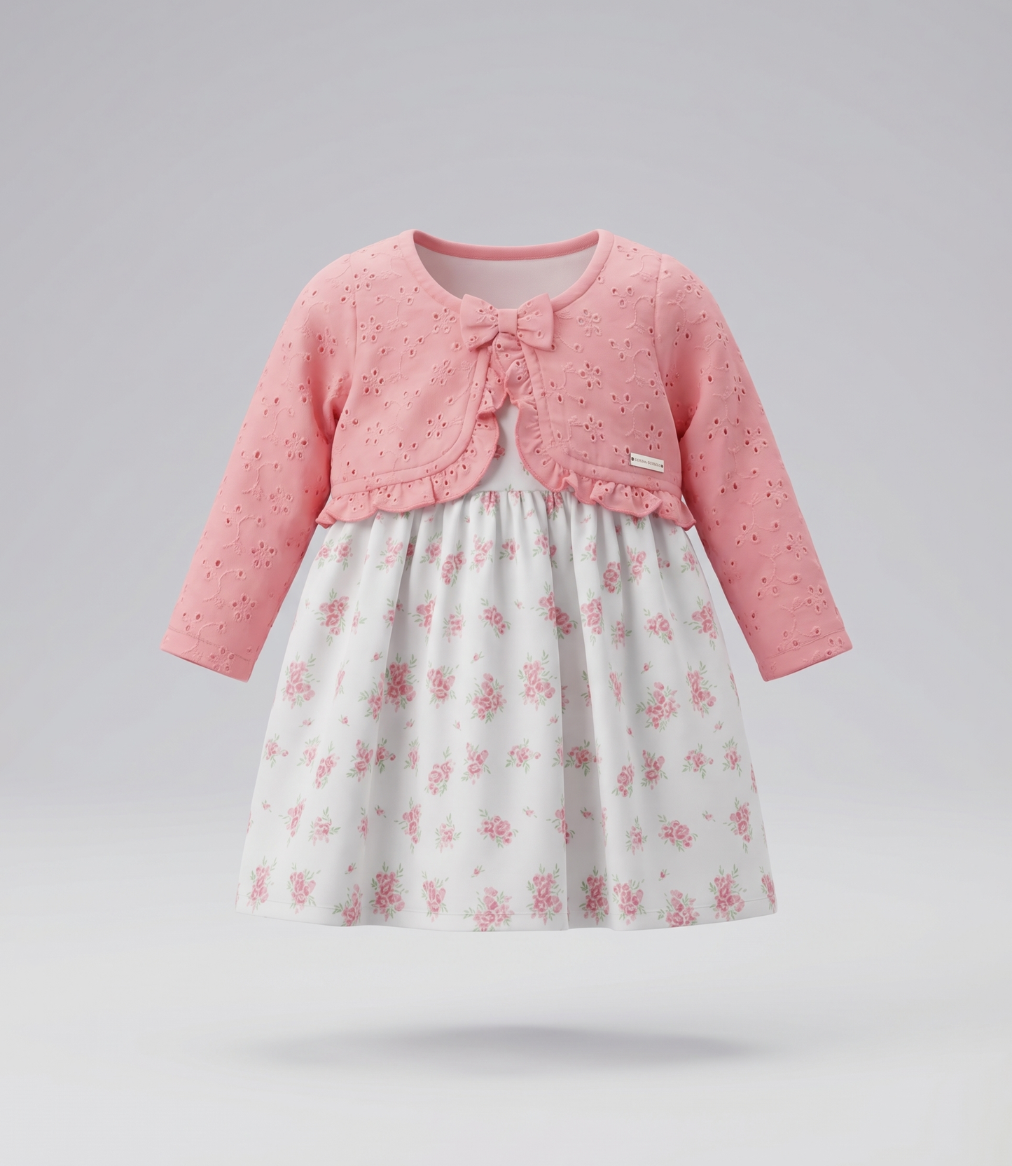 Vestido recién nacida floreado 0 meses / Coral