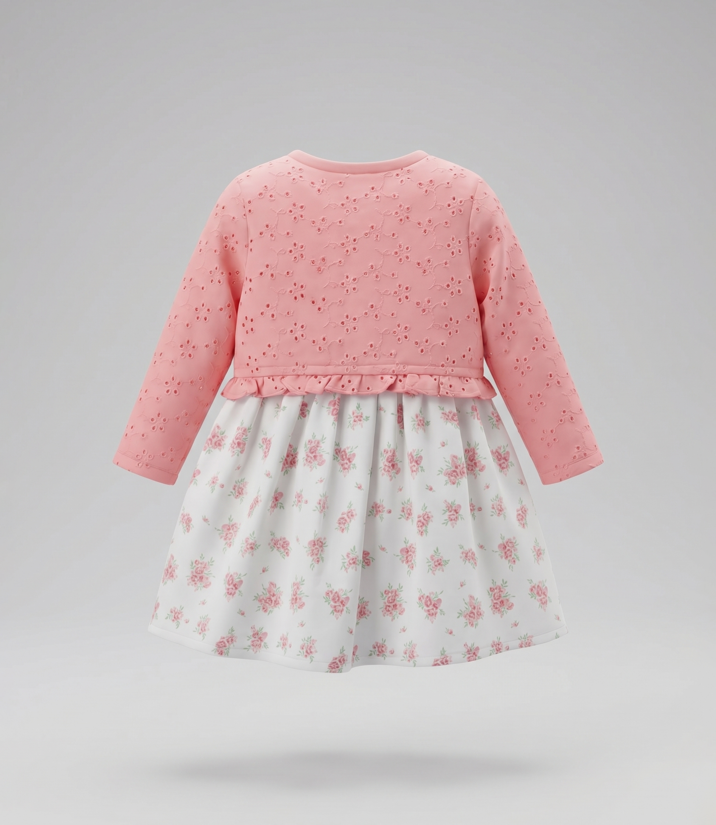 Vestido recién nacida floreado 0 meses / Coral