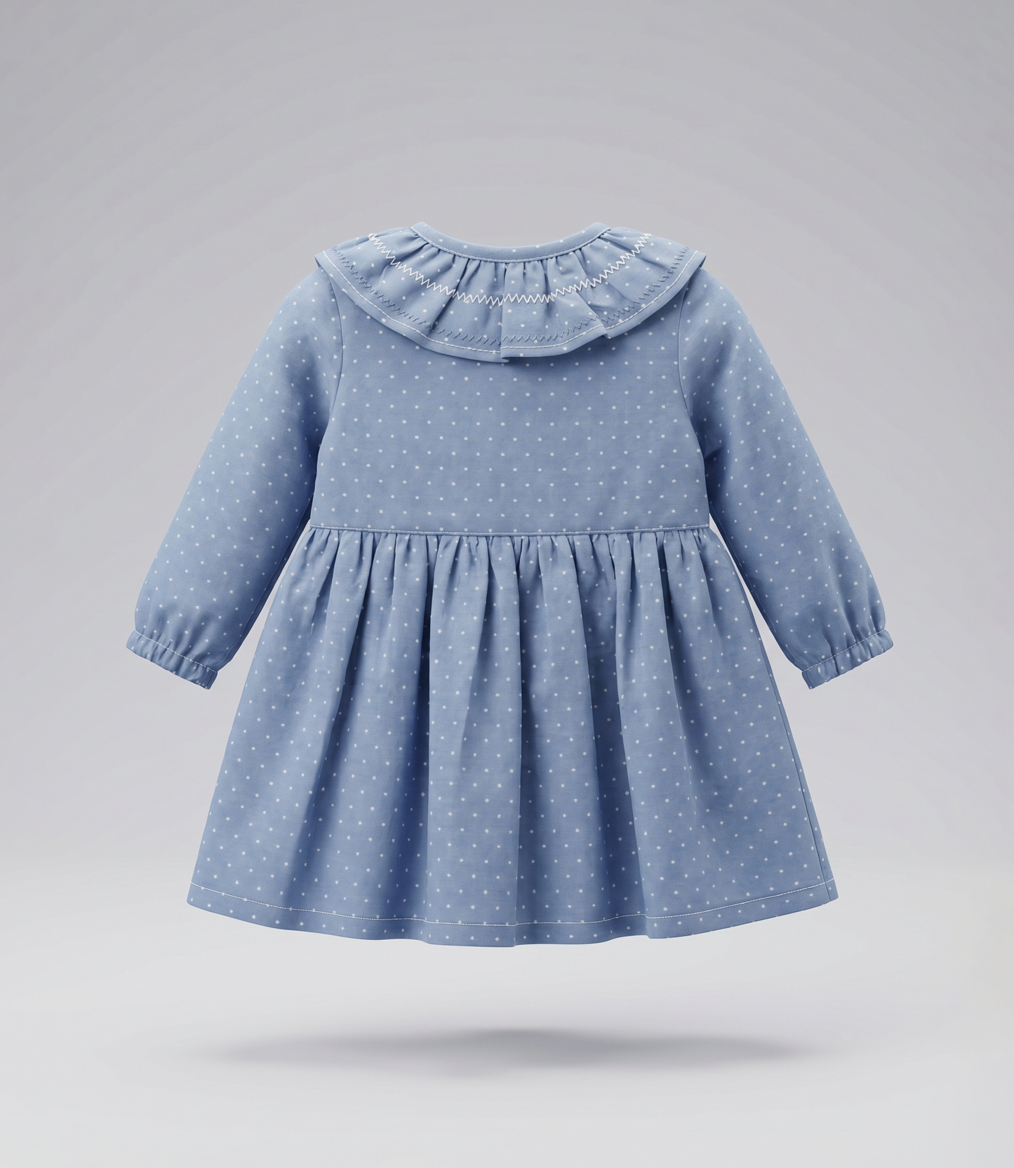 Vestido recién nacida con vuelos 0 meses / Celeste