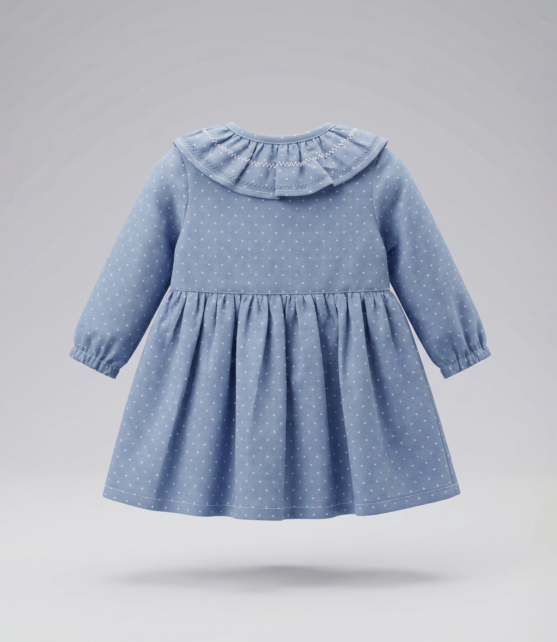 Vestido recién nacida con vuelos 0 meses / Celeste