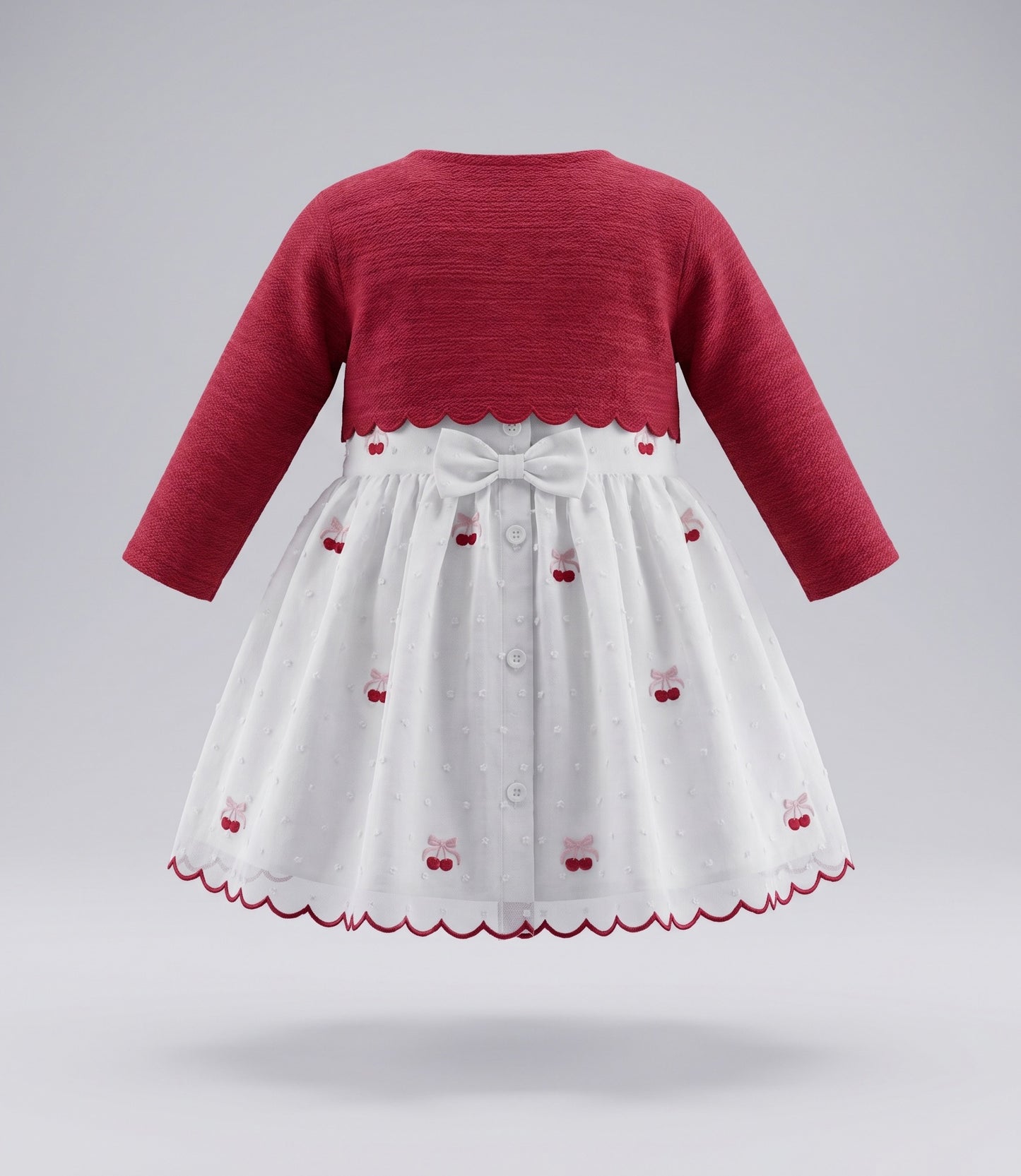 Vestido recién nacida con bolero 0 meses / Frambuesa