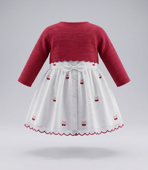Vestido recién nacida con bolero 0 meses / Frambuesa