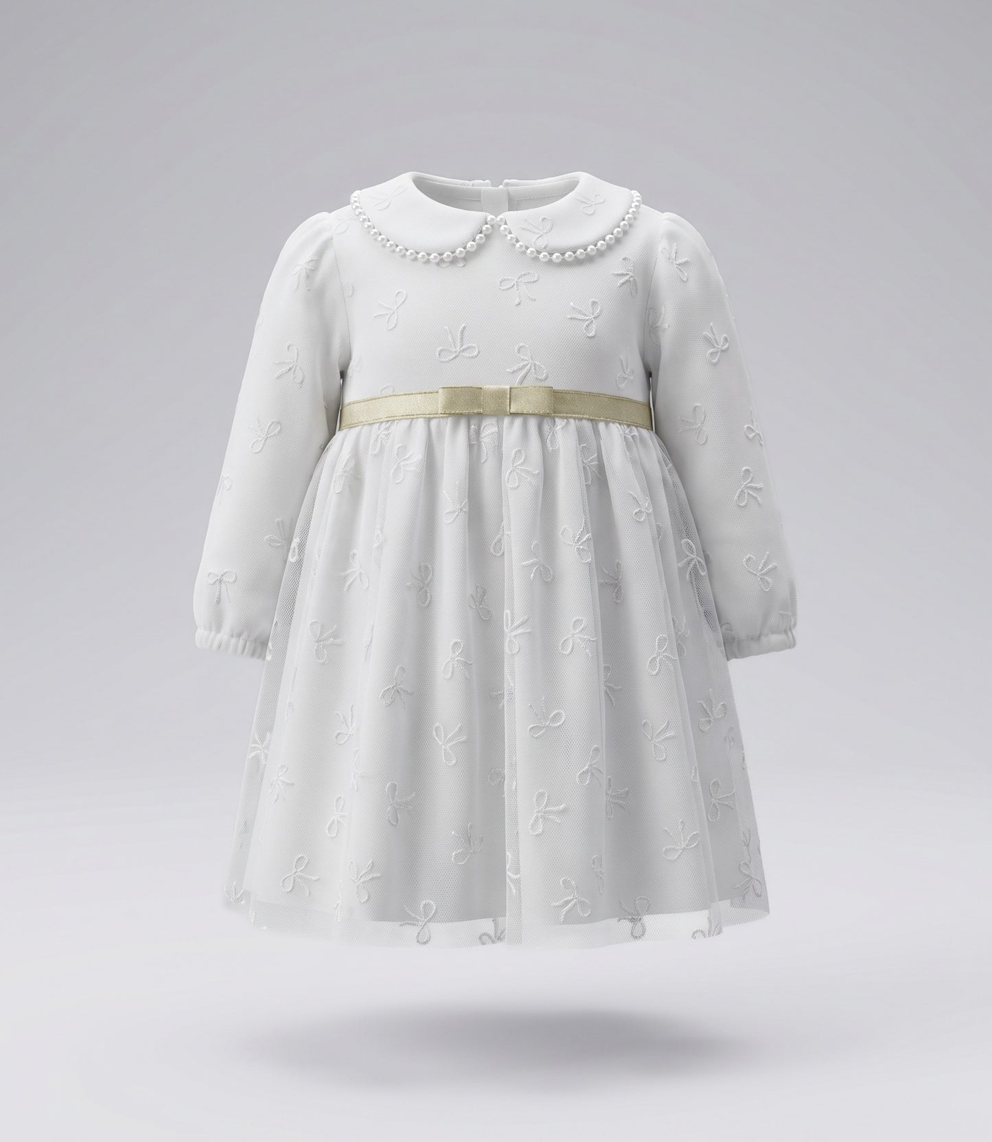 Vestido recién nacida de ocasión 0 meses / Crudo