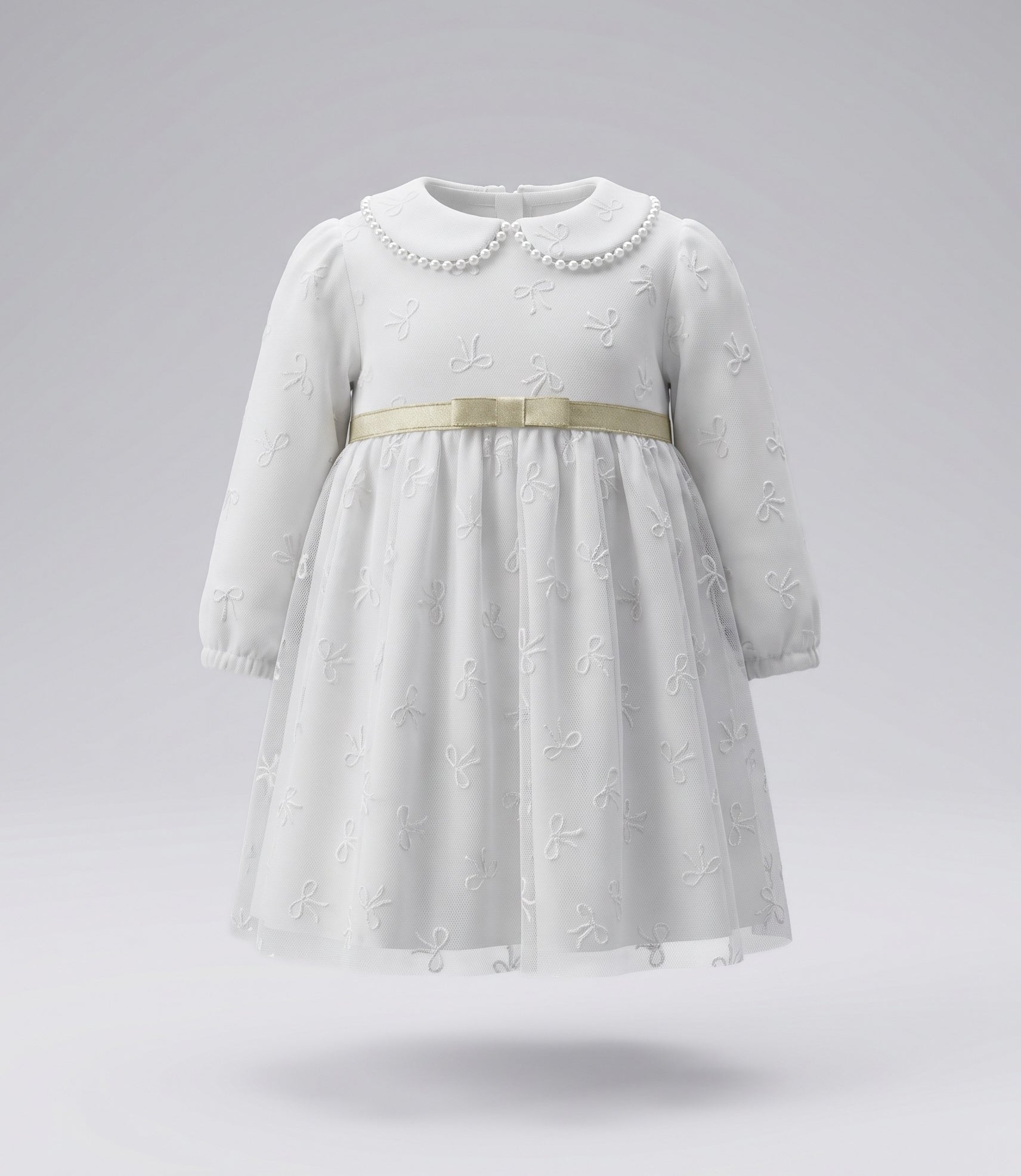 Vestido recién nacida de ocasión 0 meses / Crudo
