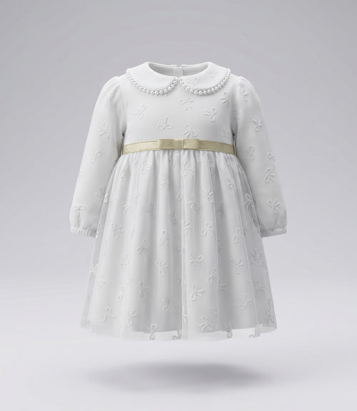 Vestido recién nacida de ocasión 0 meses / Crudo