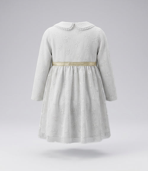 Vestido recién nacida de ocasión 0 meses / Crudo