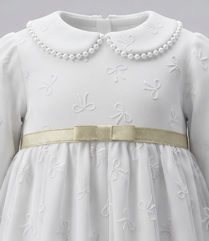 Vestido recién nacida de ocasión 0 meses / Crudo