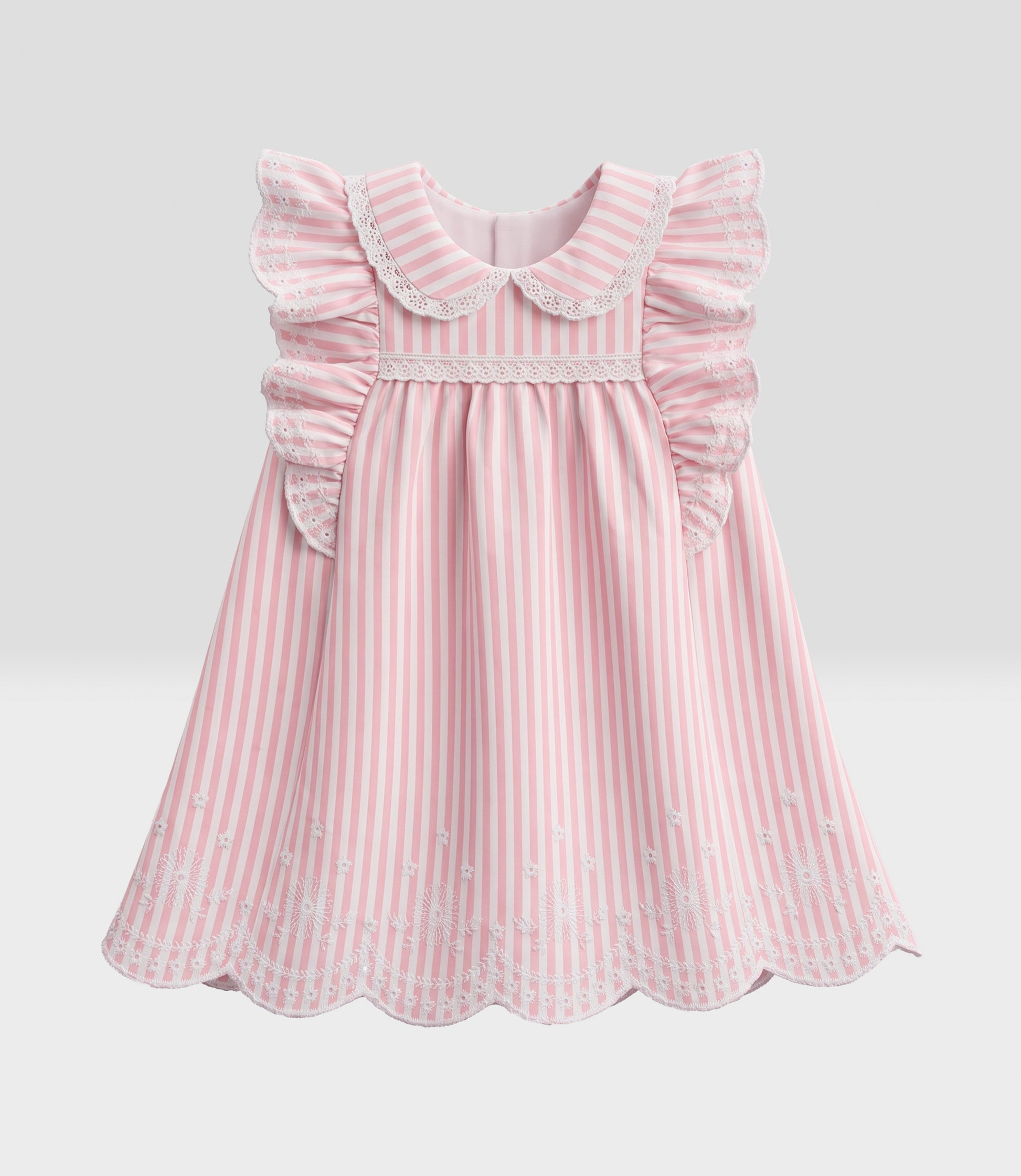 Vestido recién nacida con bordado 0 meses / Coral