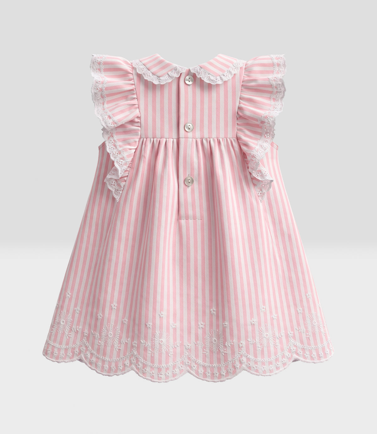 Vestido recién nacida con bordado 0 meses / Coral