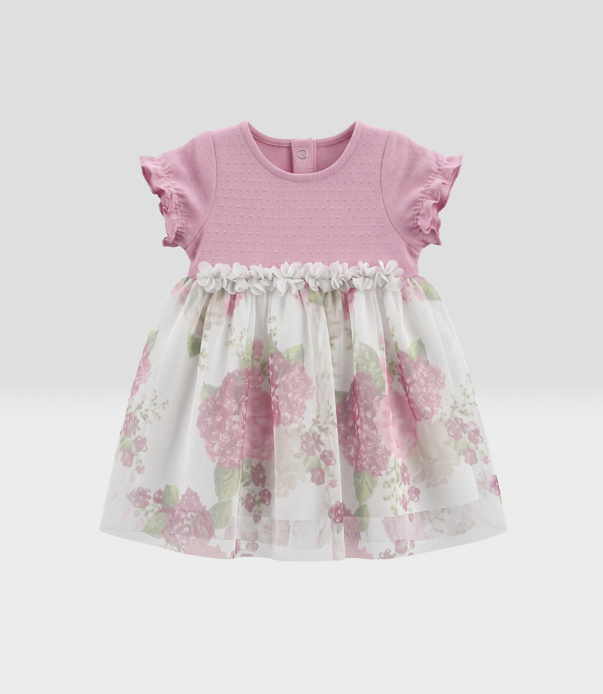 Vestido recién nacida de tull 0 meses / Rosado