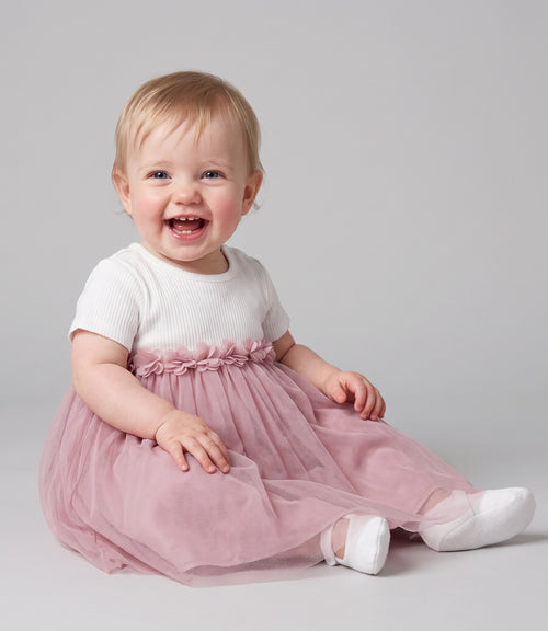 Vestido recién nacida de tull