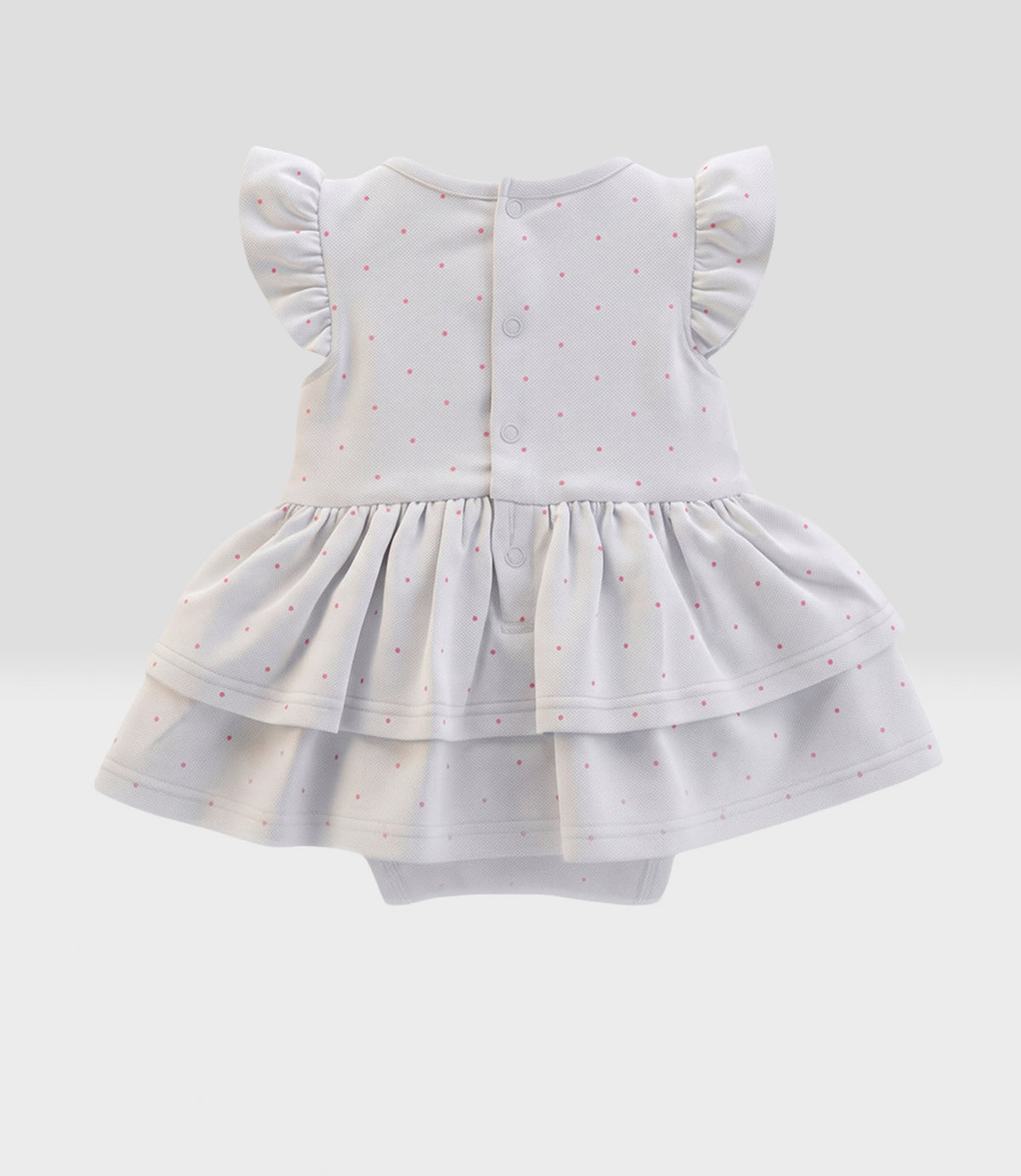 Vestido recién nacida con vuelos