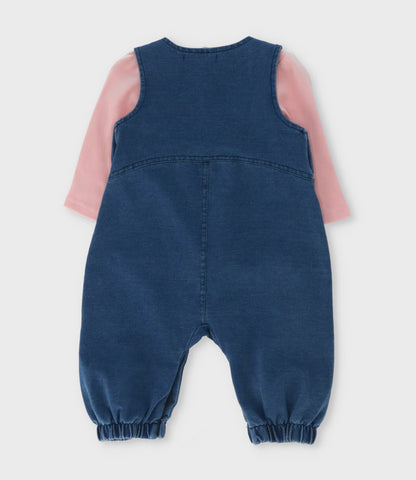 Jardinera recién nacida con flores bordadas