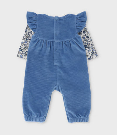 Jardinera recién nacida con ciervos 0 meses / Celeste