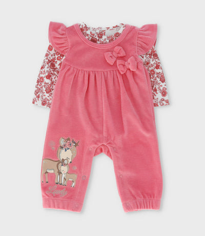 Jardinera recién nacida con ciervos 0 meses / Coral