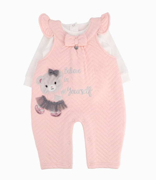 Jardinera Recién Nacida Con Oso