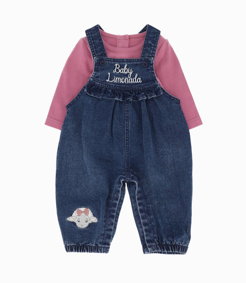 Jardinera recién nacida denim 0 meses / Azul Marino
