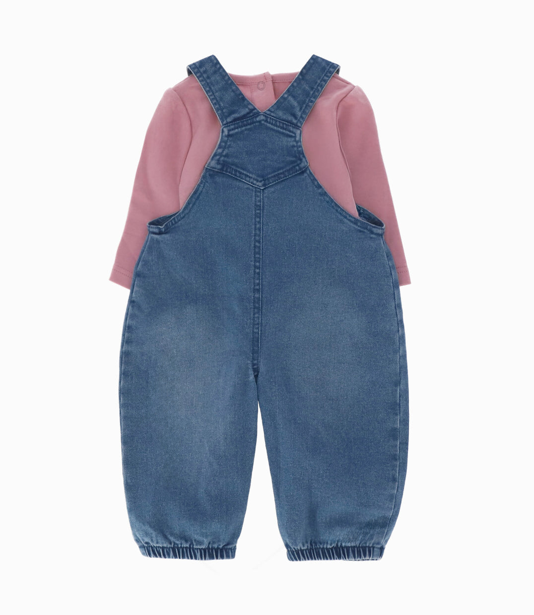 Jardinera recién nacida denim 0 meses / Celeste