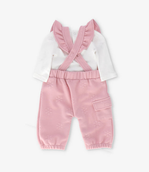 Jardinera recién nacida acolchada con oso