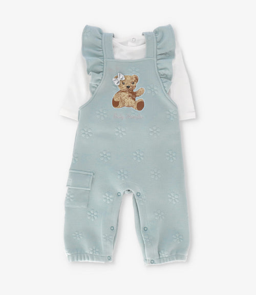 Jardinera recién nacida acolchada con oso