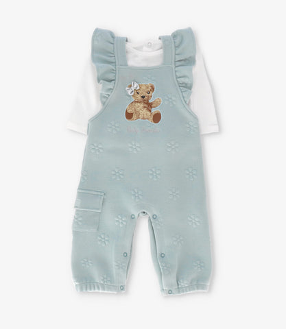 Jardinera recién nacida acolchada con oso