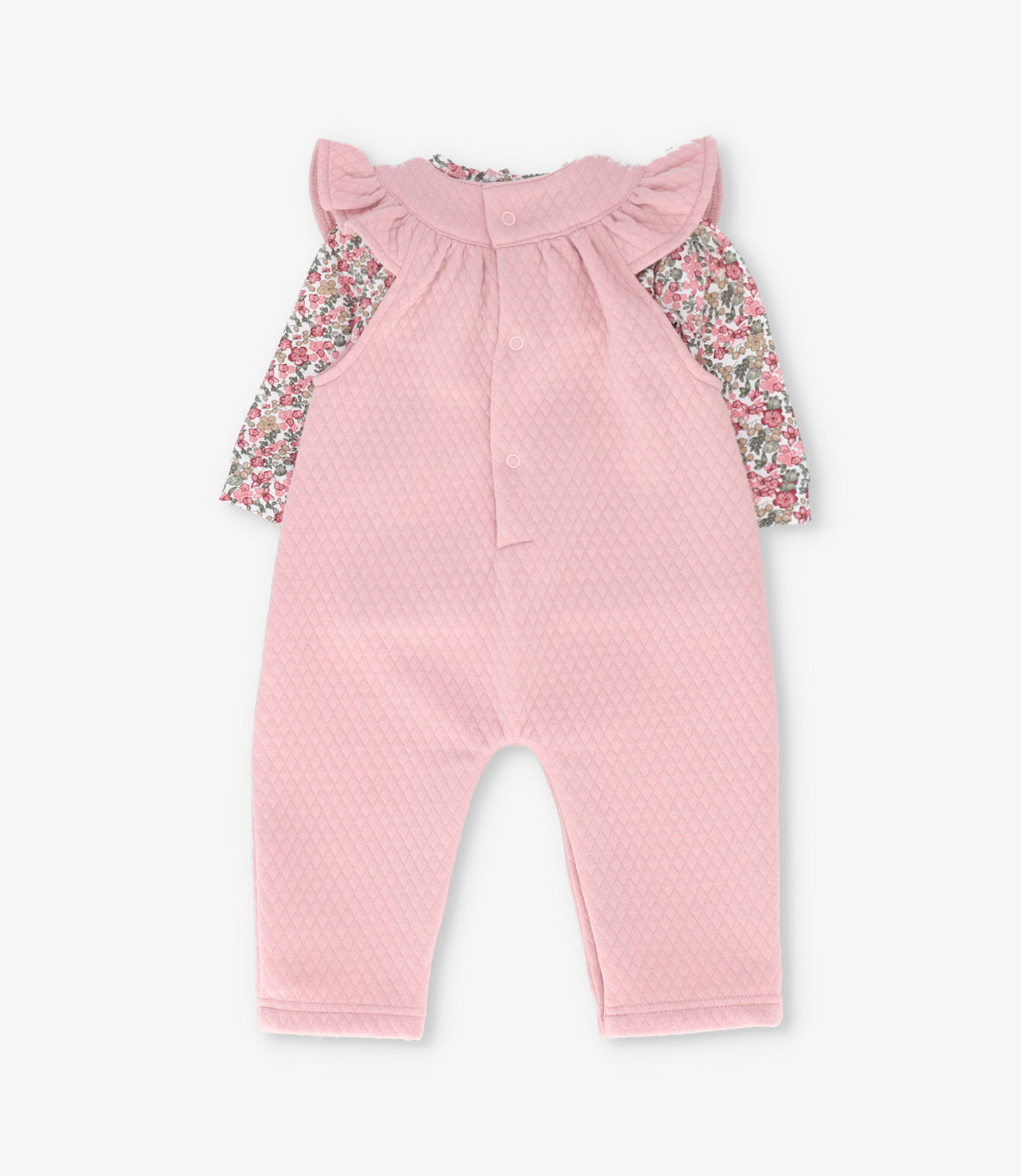 Jardinera recién nacida acolchada con conejo 0 meses / Rosado