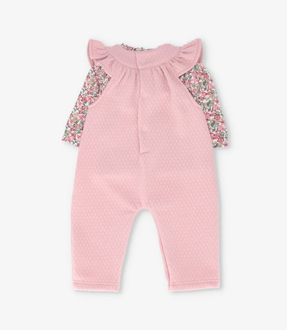 Jardinera recién nacida acolchada con conejo