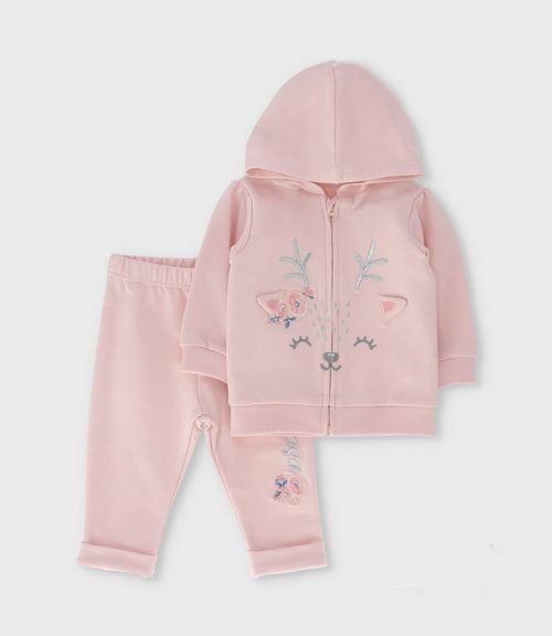 Buzo recién nacida con diseño de ciervo 0 meses / Rosado