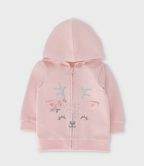 Buzo recién nacida con diseño de ciervo 0 meses / Rosado