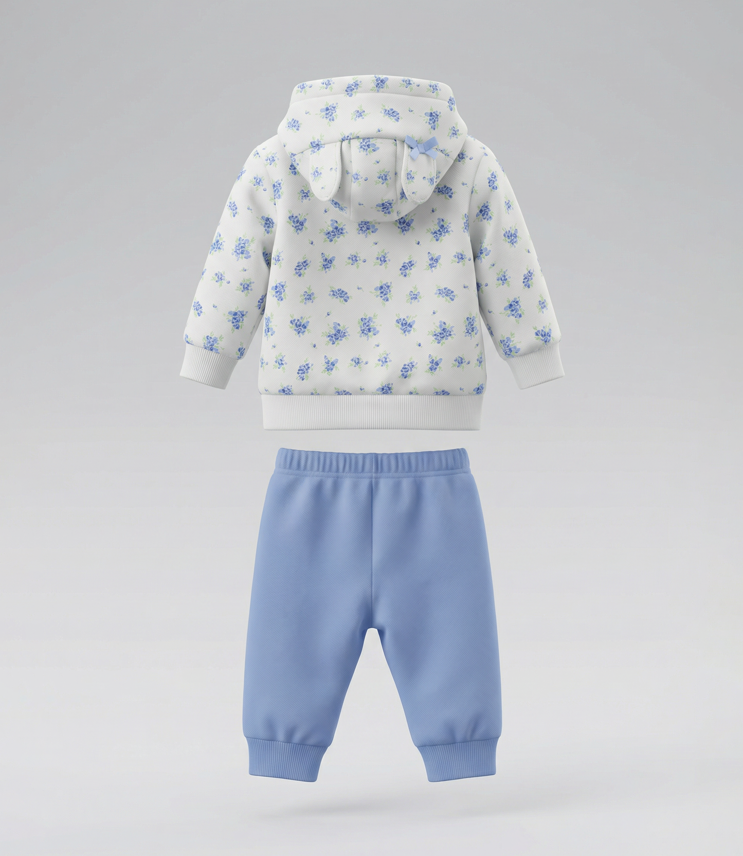Buzo recién nacida floreado 0 meses / Celeste