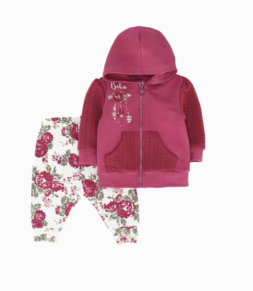 Conjunto Buzo Recién Nacida De Polerón Y Pantalón