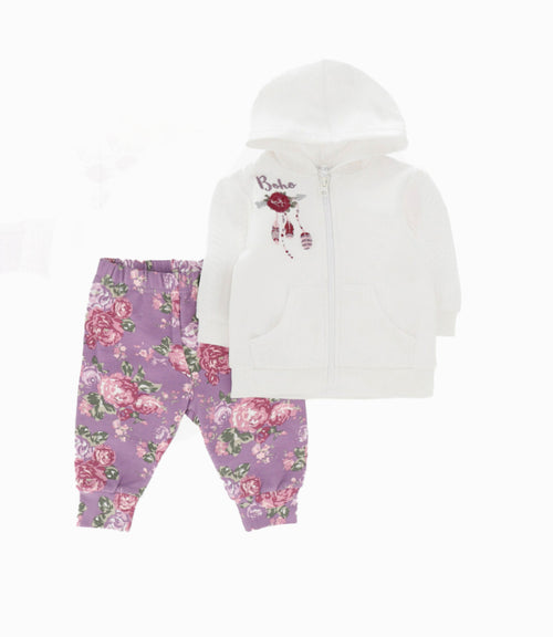 Conjunto Buzo Recién Nacida De Polerón Y Pantalón