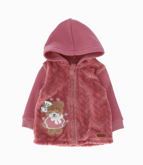 Buzo recién nacida con osito 0 meses / Palo Rosa