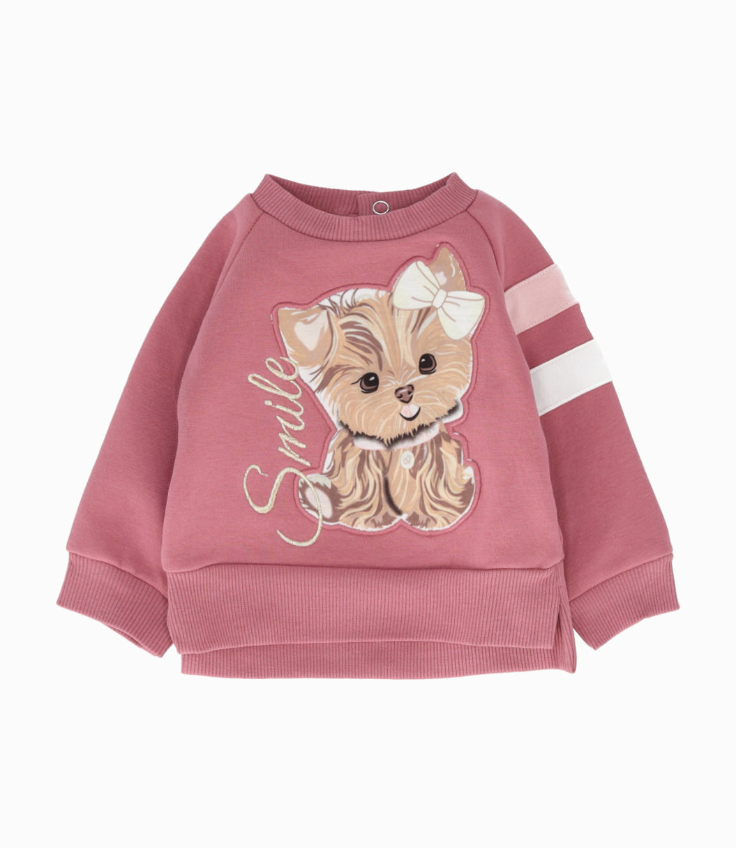 Buzo recién nacida con perritos 0 meses / Rosado