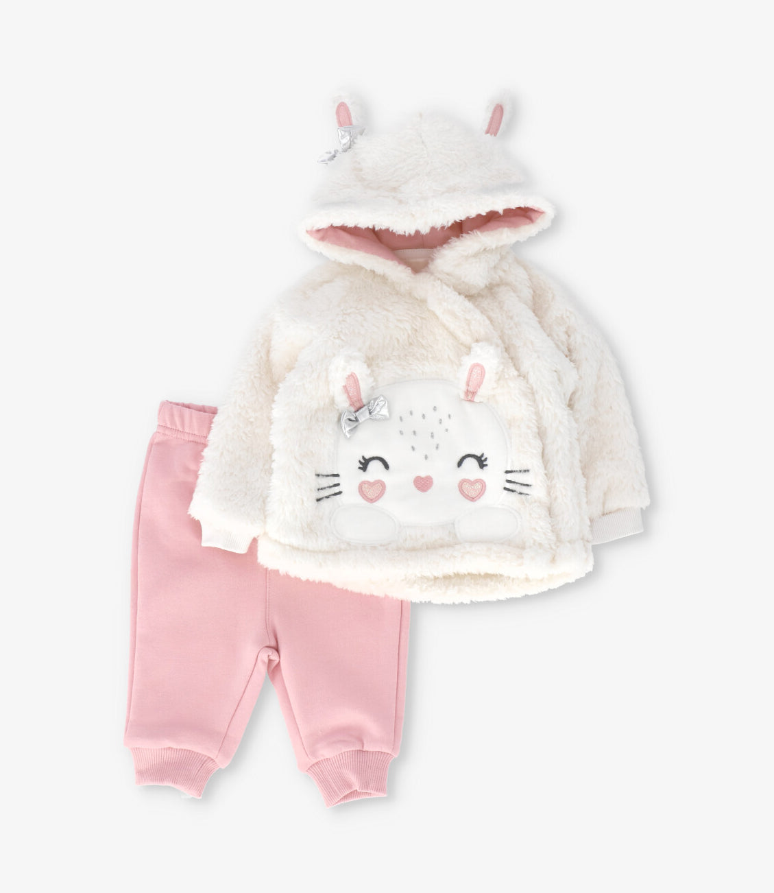 Buzo recién nacida con conejo 0 meses / Rosado