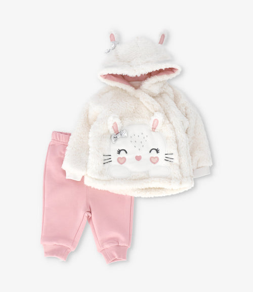 Buzo recién nacida con conejo 0 meses / Rosado