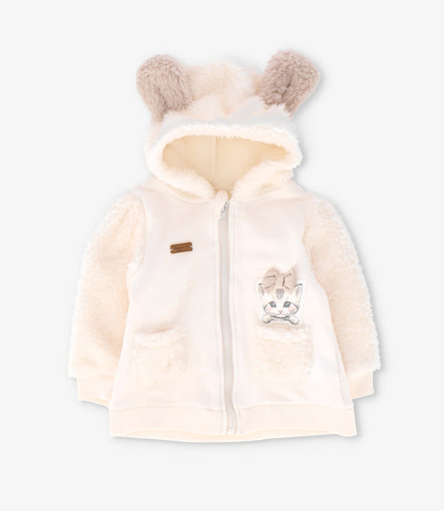 Buzo recien nacida con gatito 0 meses / Beige