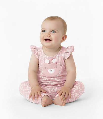 Enterito recién nacida sin manga con vuelos