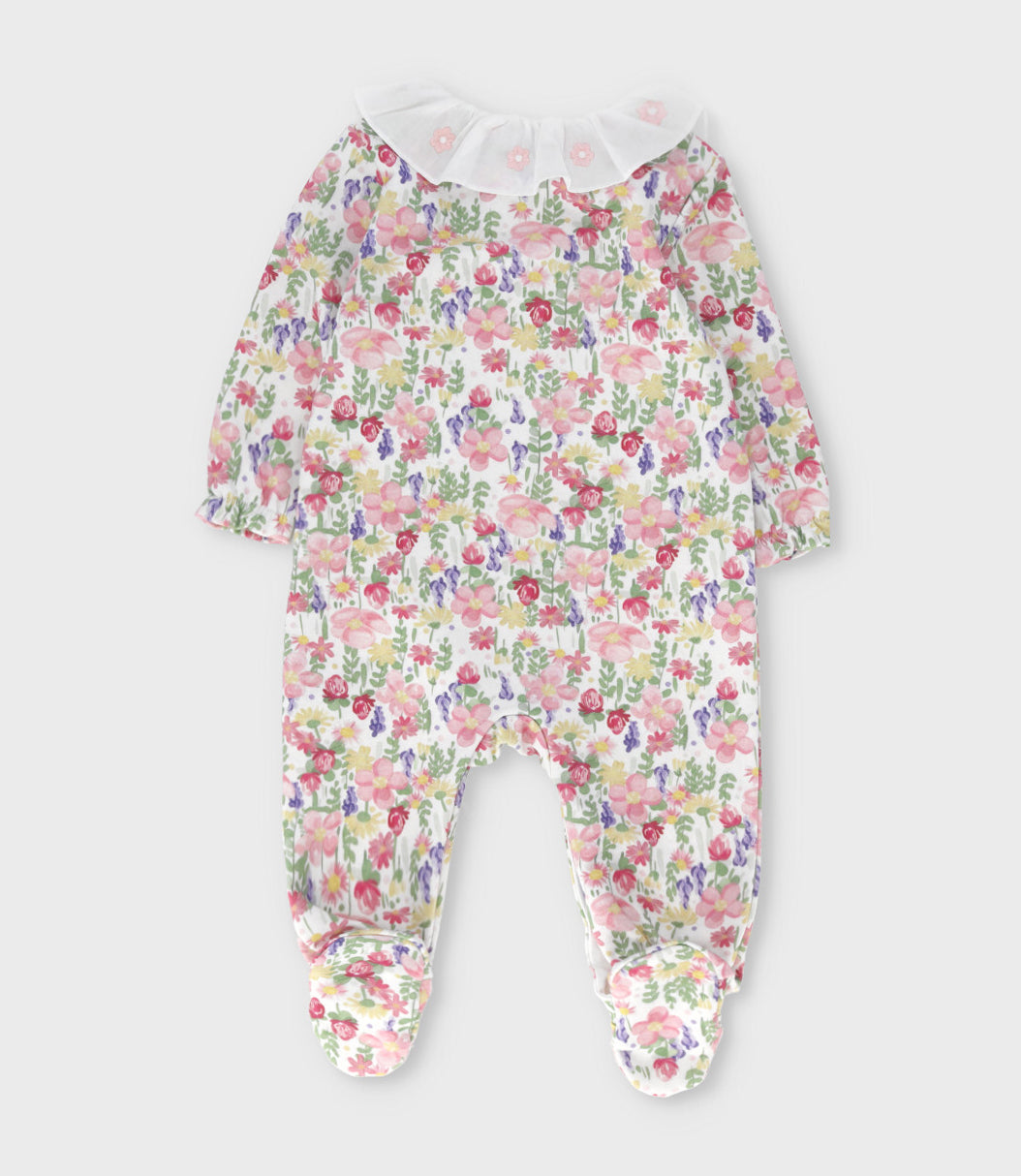 Enterito recién nacida floreado 0 meses / Blanco