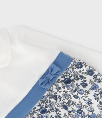 Enterito recién nacida con flores 0 meses / Celeste