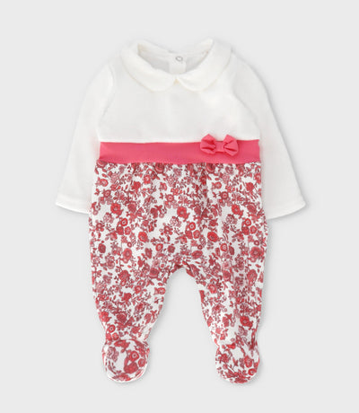 Enterito recién nacida con flores 0 meses / Coral