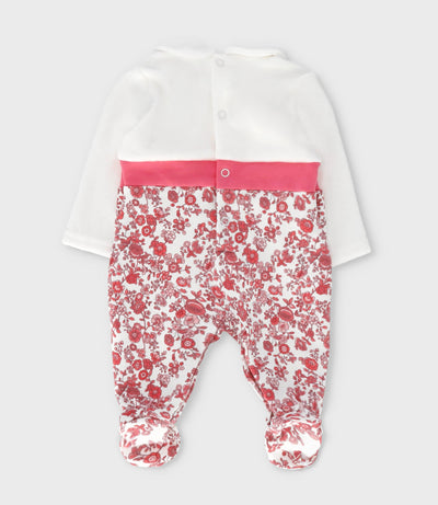 Enterito recién nacida con flores 0 meses / Coral