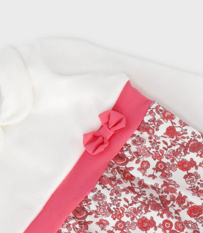 Enterito recién nacida con flores 0 meses / Coral