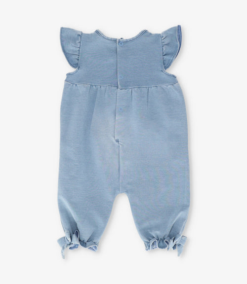 Enterito recién nacida con flores y vuelos 0 meses / Celeste