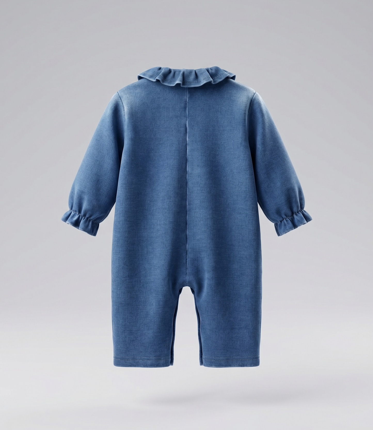 Enterito recién nacida de denim con flores 0 meses / Azul Marino