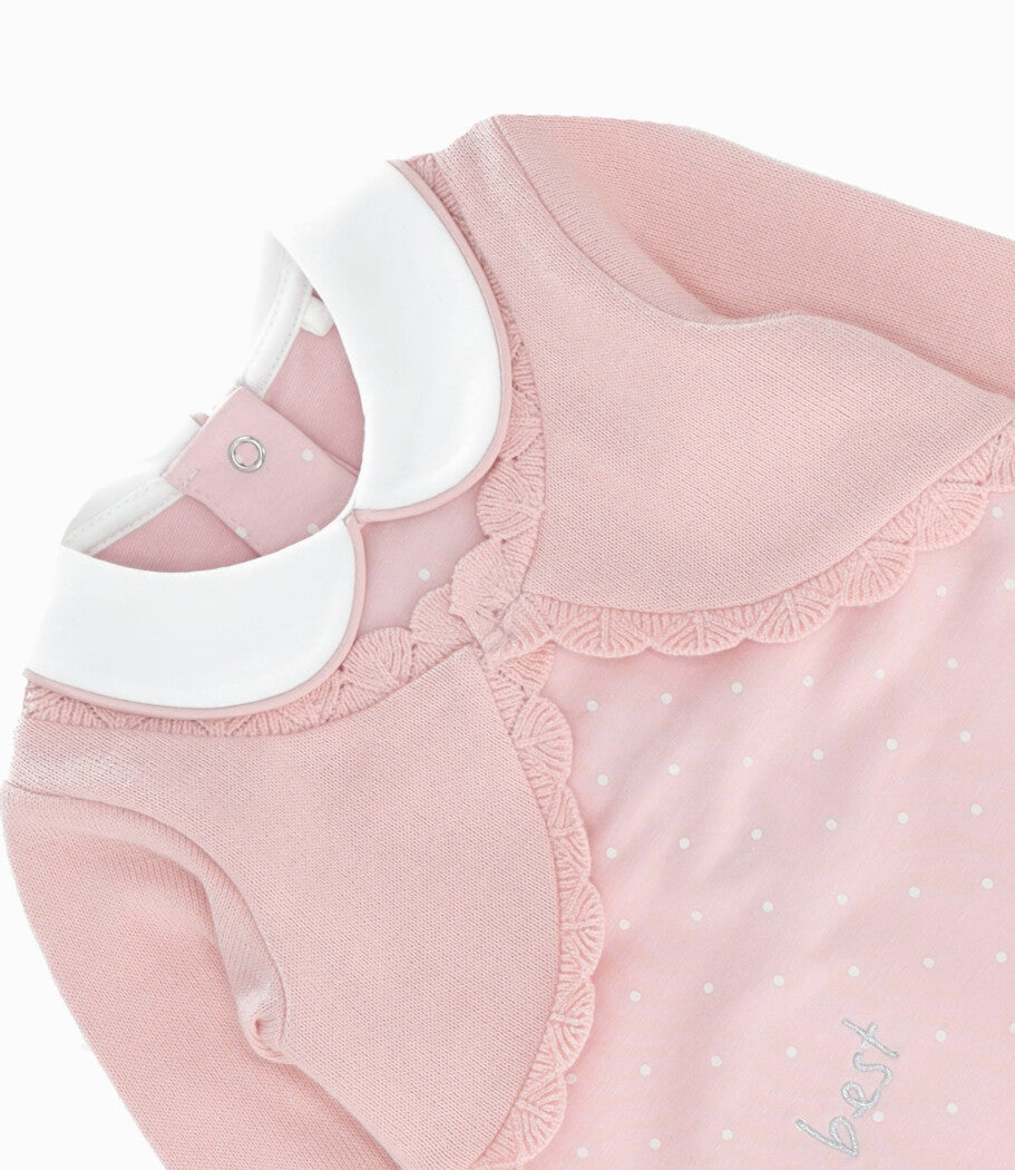 Enterito recién nacida con bolero 0 meses / Rosado