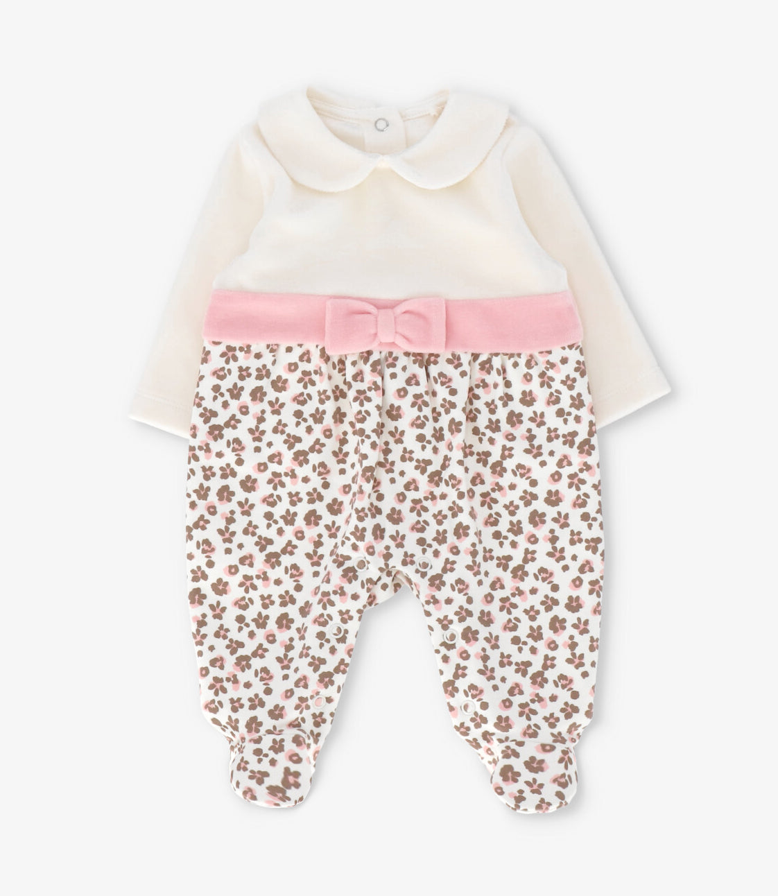 Enterito recien nacida animal print 0 meses / Rosado