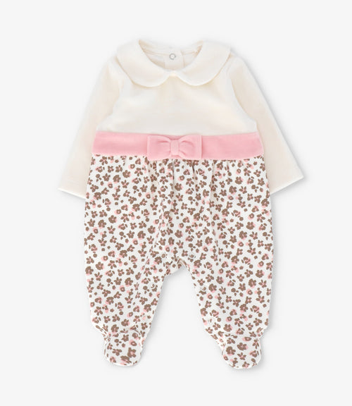 Enterito recien nacida animal print 0 meses / Rosado
