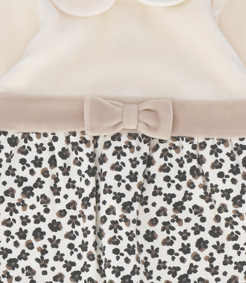 Enterito recien nacida animal print 0 meses / Beige